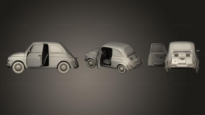 Автомобили и транспорт (FIAT 500, CARS_4174) 3D модель для ЧПУ станка